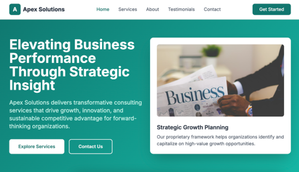 Apex Solution - Free Modern HTML Template