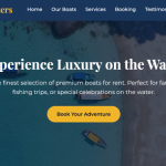 Azure Waters Boat Rental Template | Modern Responsive Website