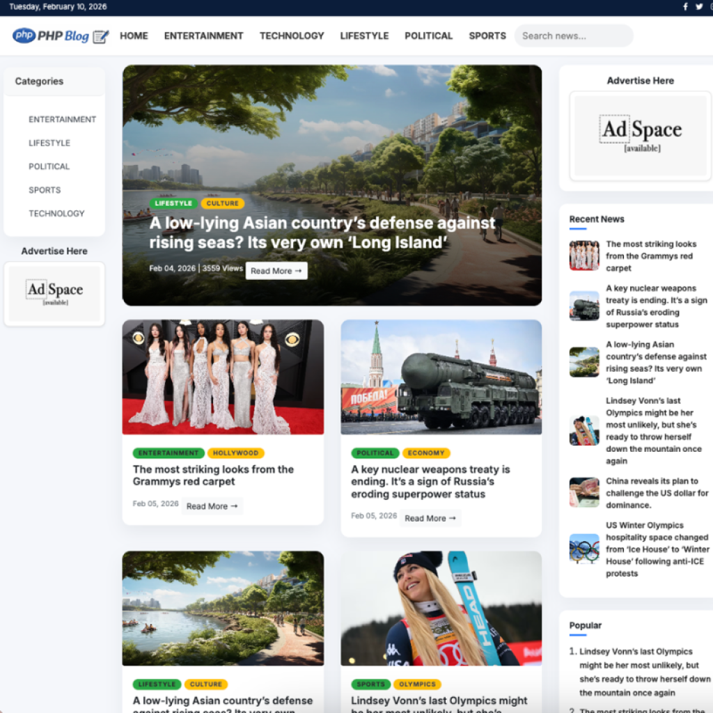 PHP & MySQL Blogging Website with SEO-Friendly URLs