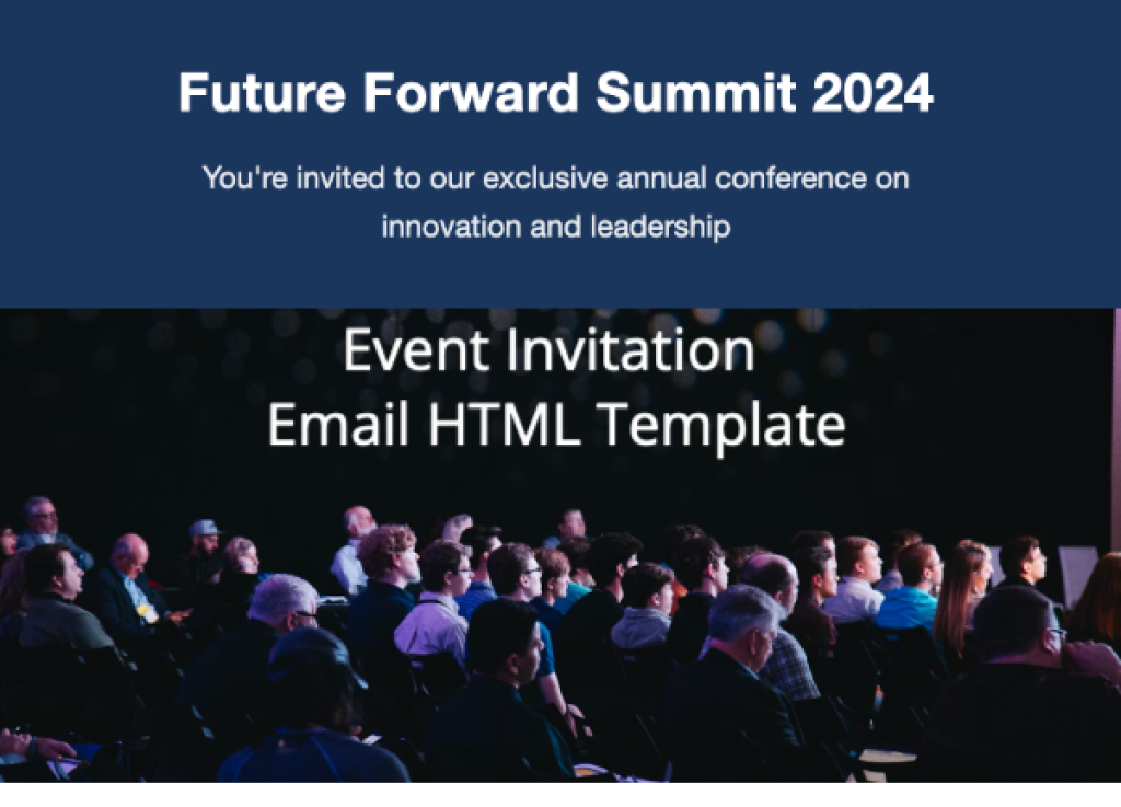 Event Invitation Email HTML Template – Modern & Customizable Design