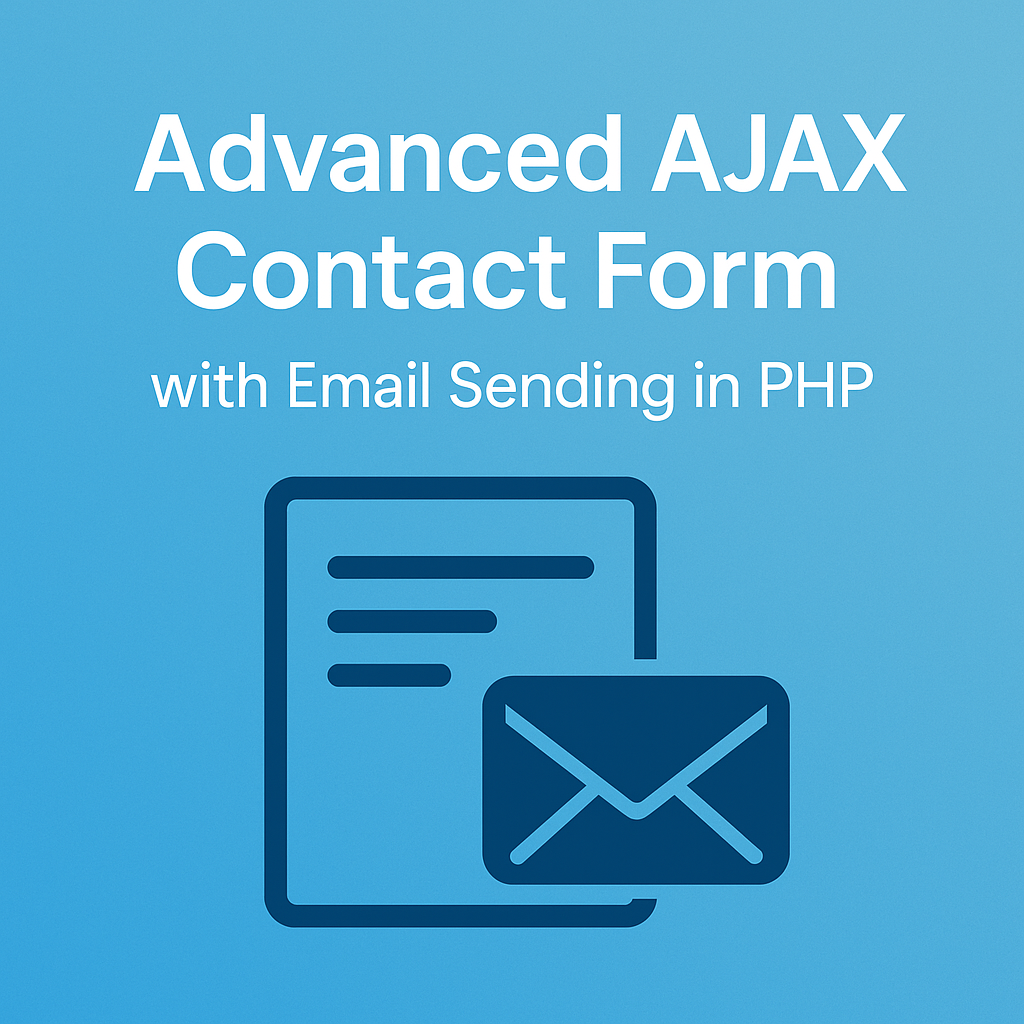 Advanced AJAX Contact Form with PHP Email – Modern UI & No Page Reload