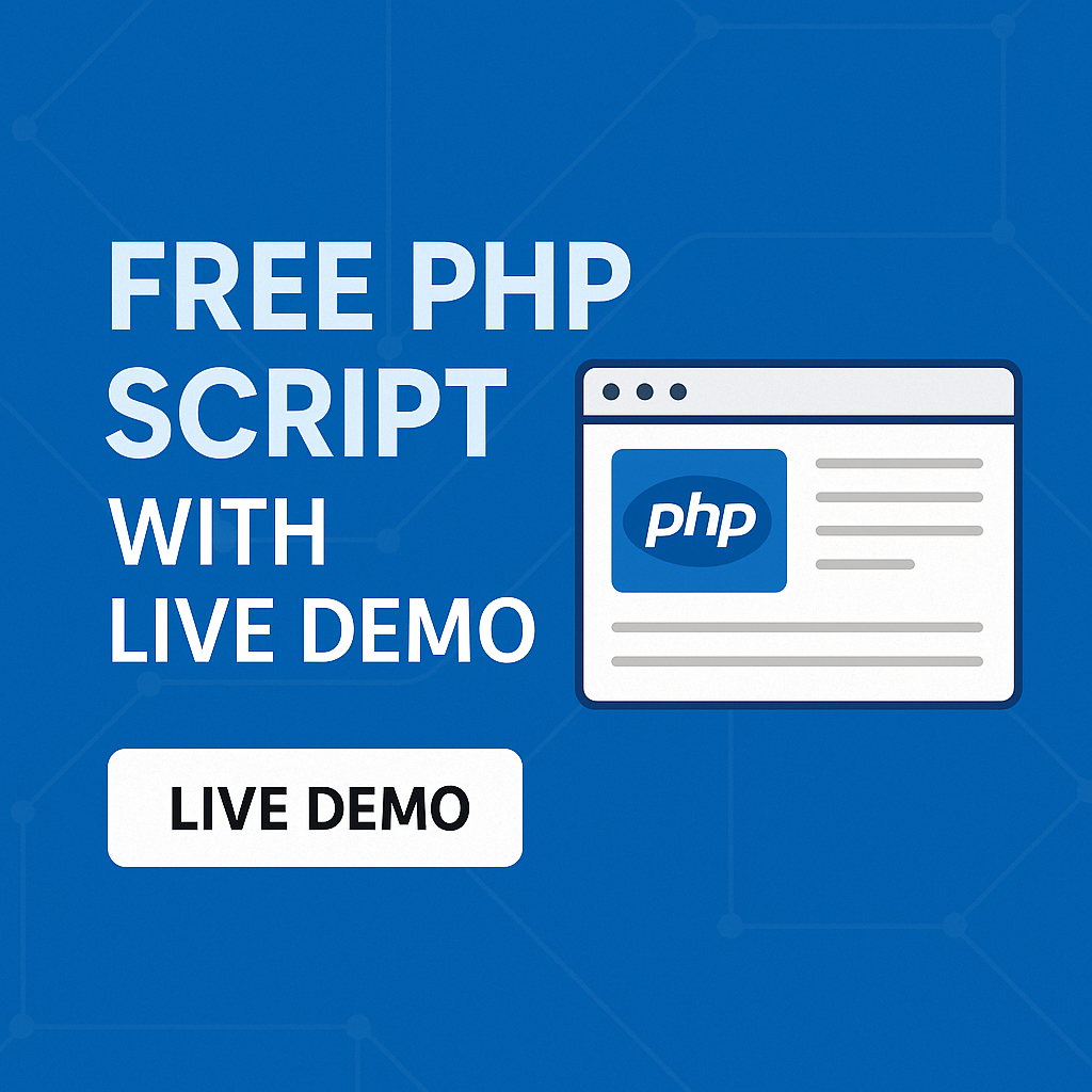 Free PHP Script with Live Demo