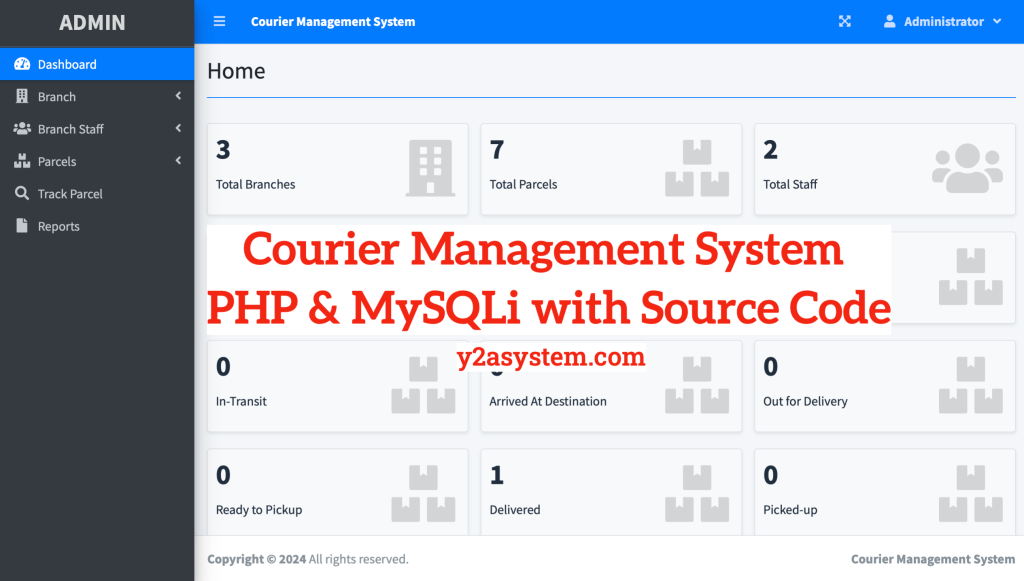 DEMO - Courier Management System in PHP & MySQLi with Free Source Code