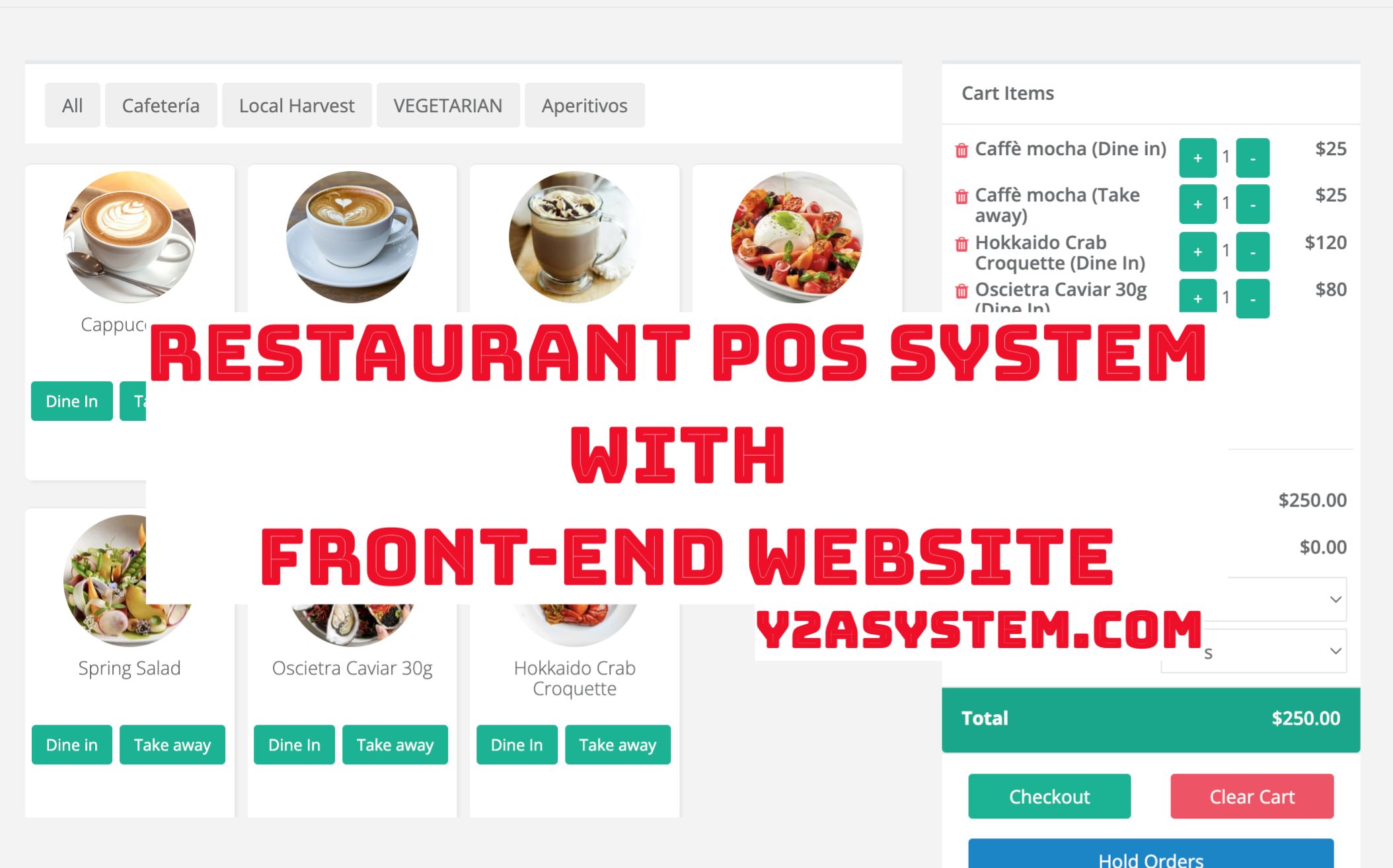 DEMO - Restaurant POS System in PHP Laravel with Full Source Code