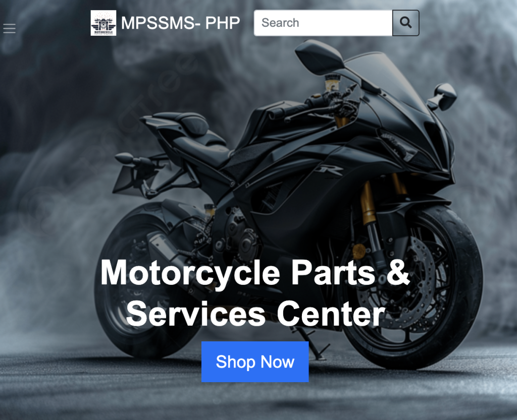 DEMO - Motorcycle Parts & Services Center with Source Code