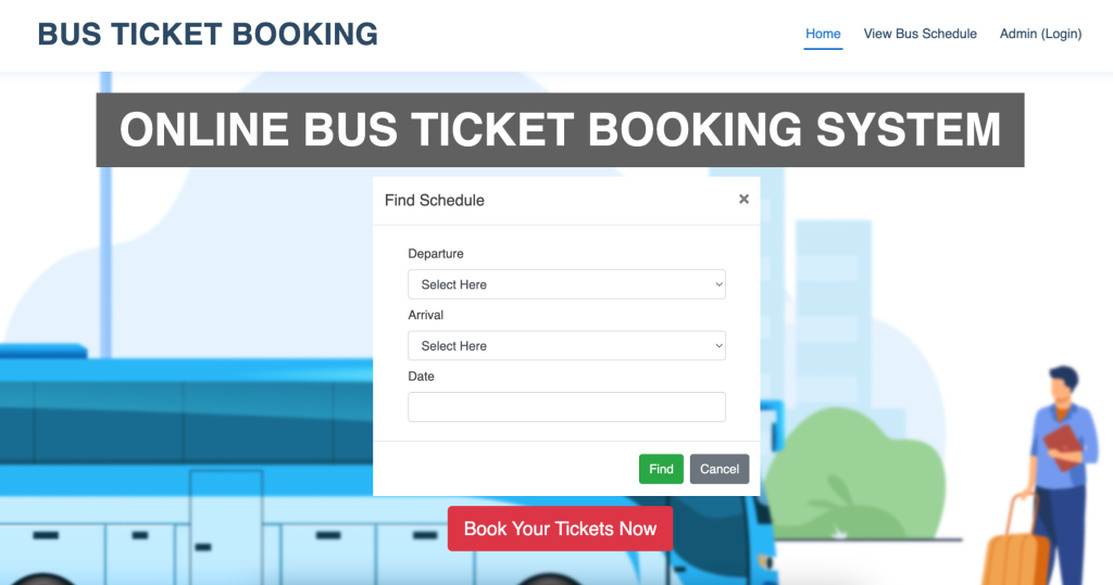 DEMO -Online Bus Ticket Booking System in PHP with Free Source Code