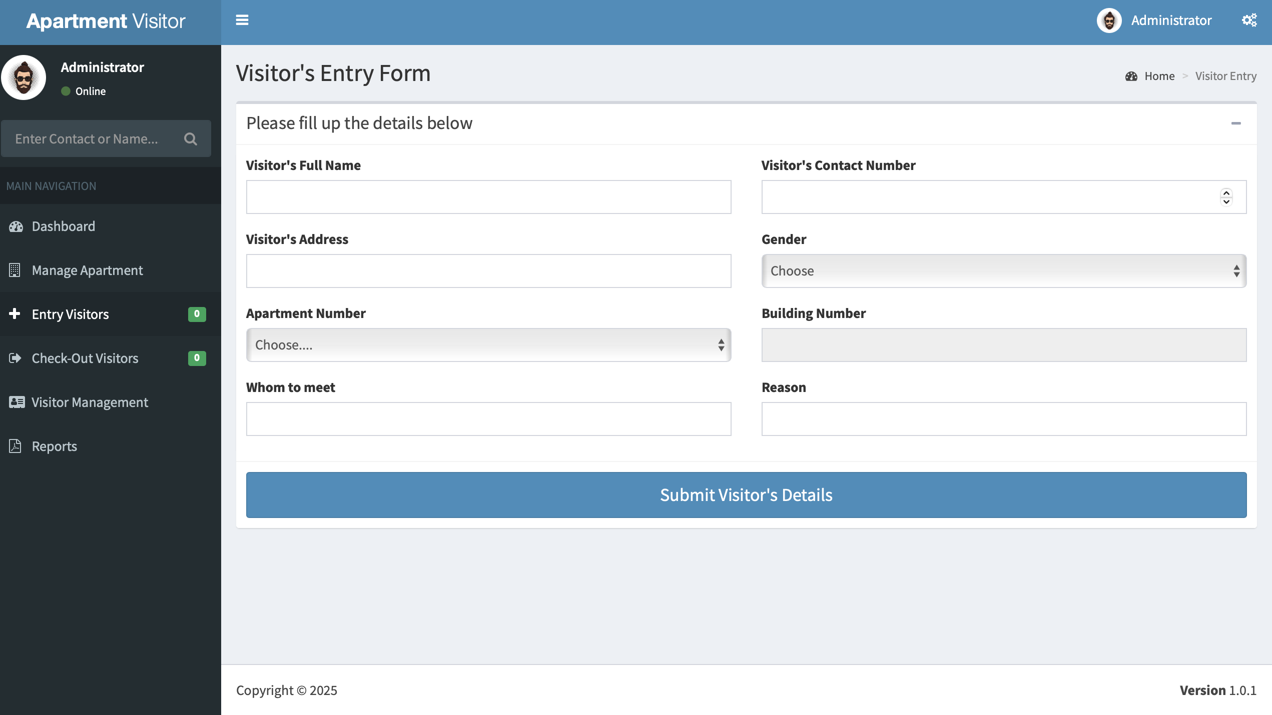 https://demo.y2asystem.com/visitor-management